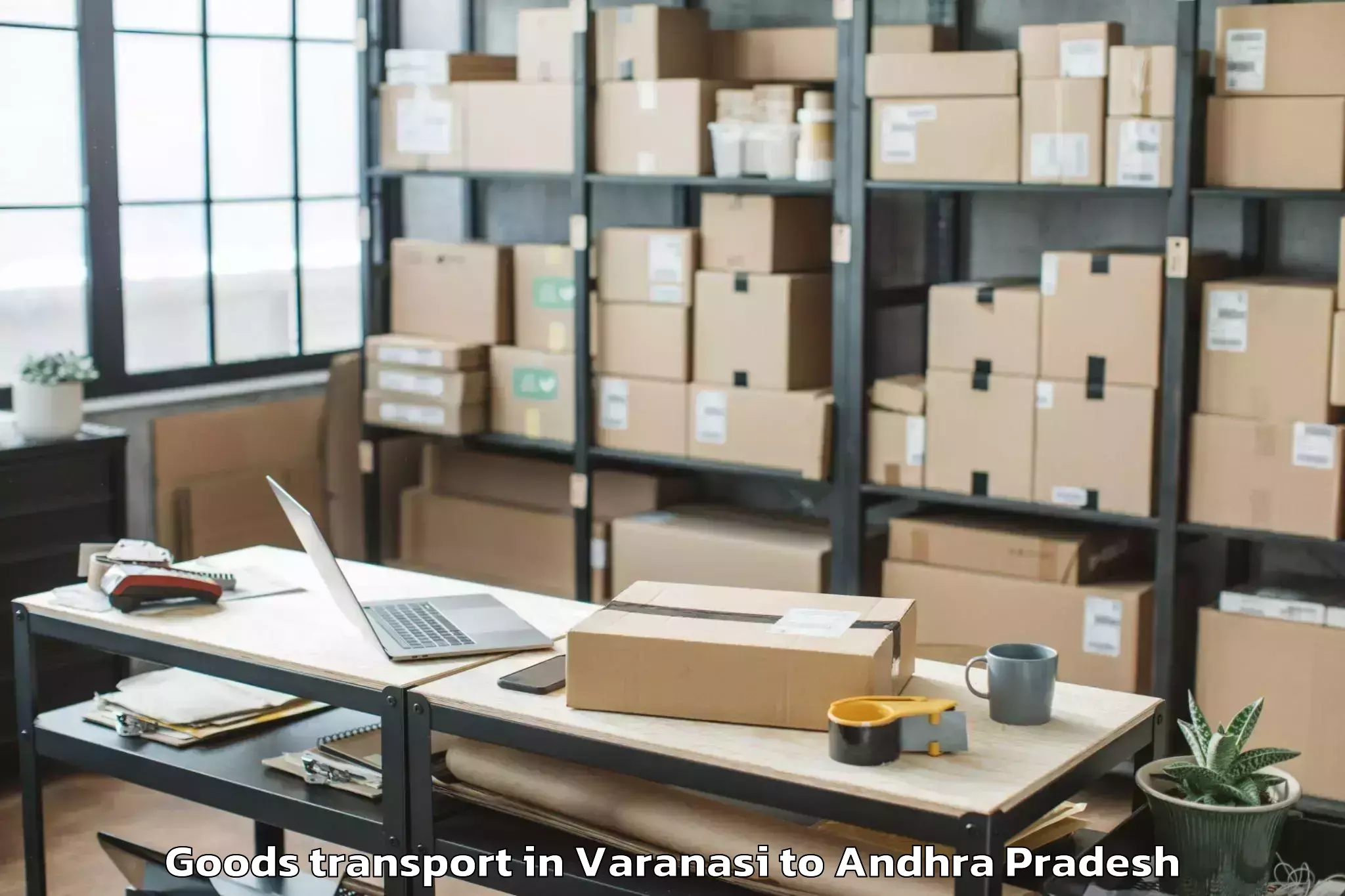 Professional Varanasi to Rompicherla Goods Transport